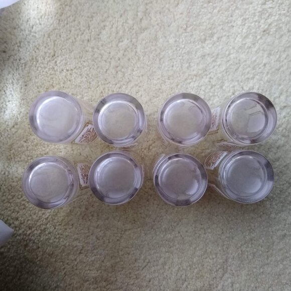 vintage 60s frosted floral highball glass x8 set - Picture 7 of 9